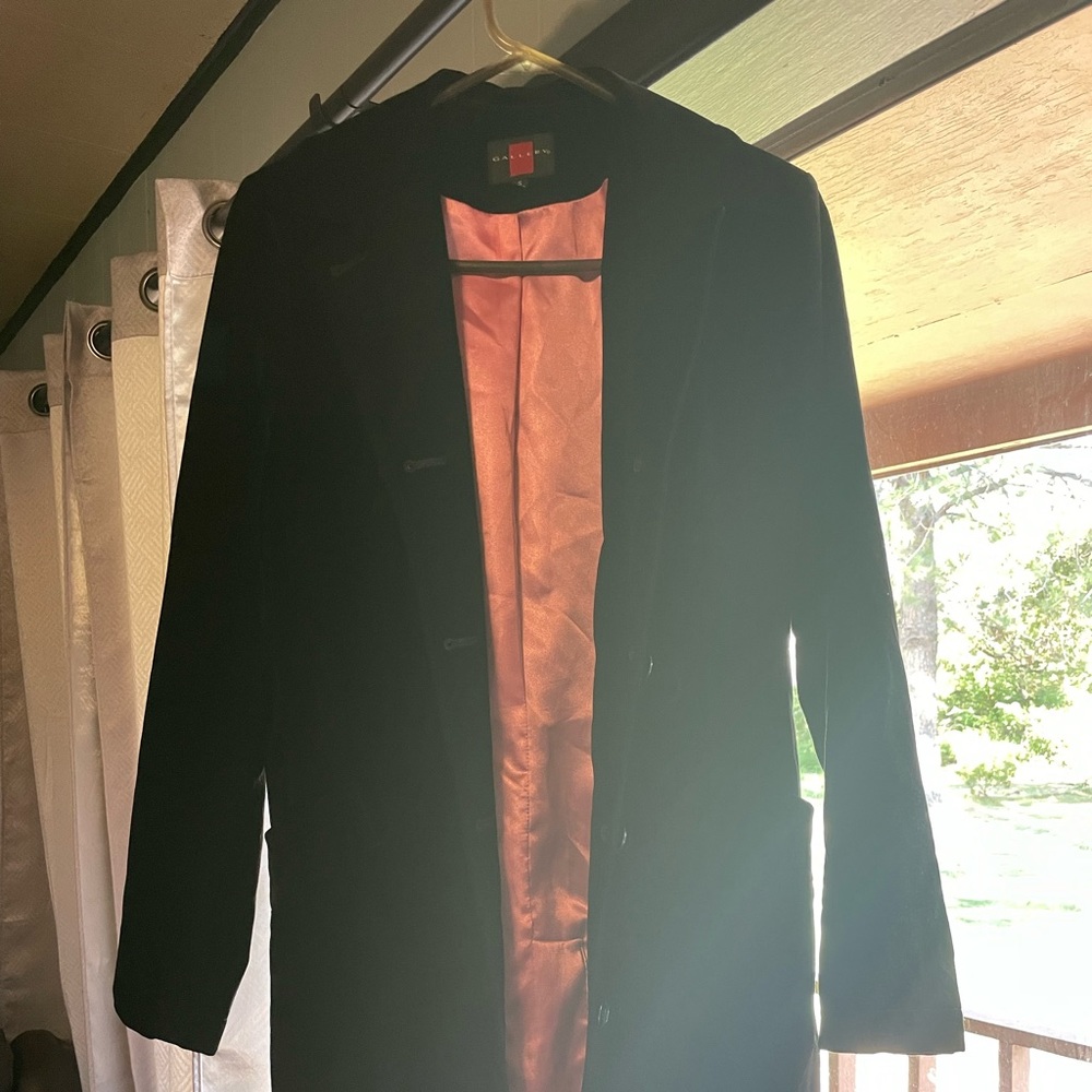 Vintage black and pick trench coat